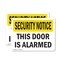 Signmission This Door Is Alarmed OSHA Security Notice Sign, Plastic, 10in W x 7in L, 2PK OS-2PACK-SN-P-710-L-11652 - alternate 1